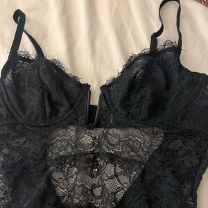 Black lace bodysuit size s